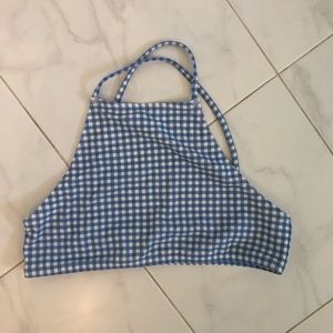 Jack Will’s blue gingham bikini top
